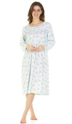 La Marquise Primrose In Bloom Cotton Rich Long Sleeve Nightdress